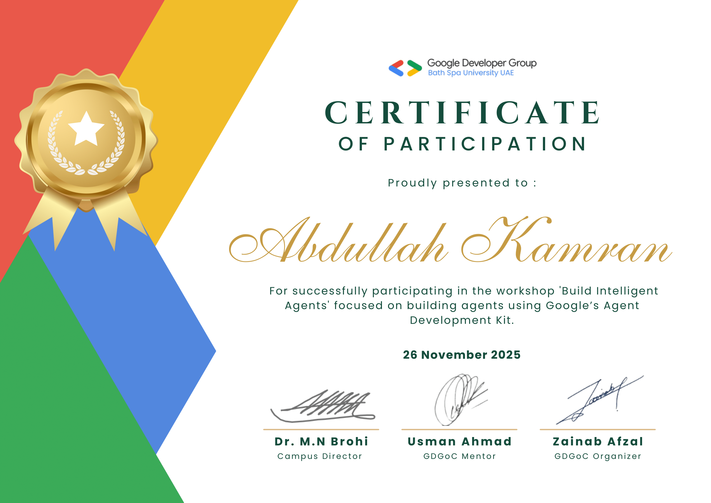 Certificate 1