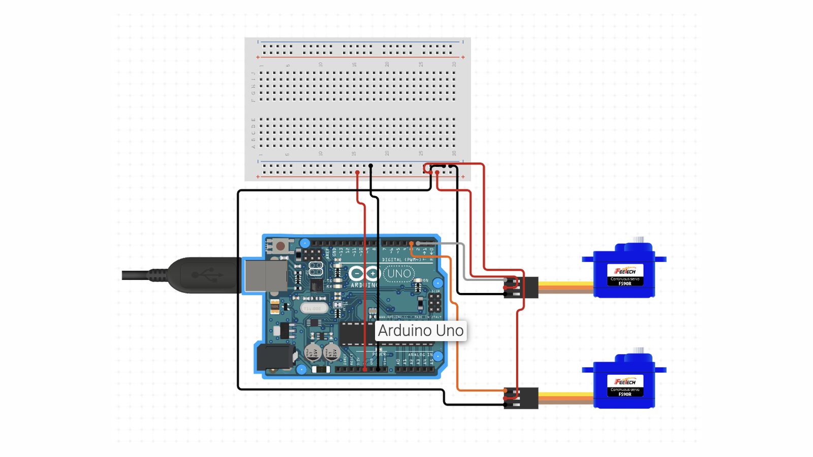 Face-Tracking Laser Turret wiring diagram by Abdullah Kamran